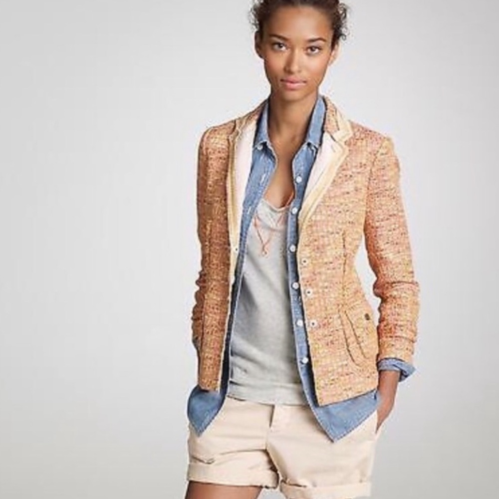 J Crew Collection Tweed Lollipop Jacket